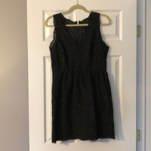 J. Crew black lace mini dress